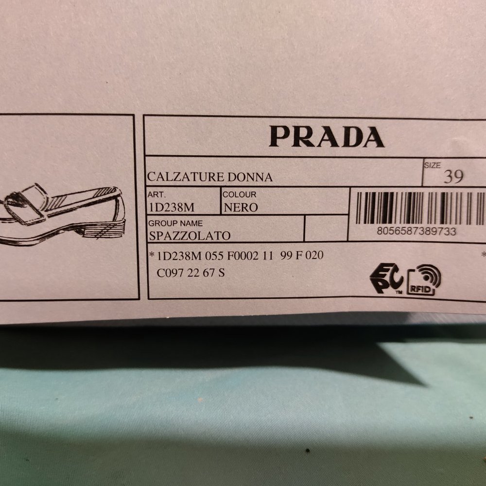NEW PRADA Calzature Donna Loafers original box and dust bags size 39 - Picture 4 of 7